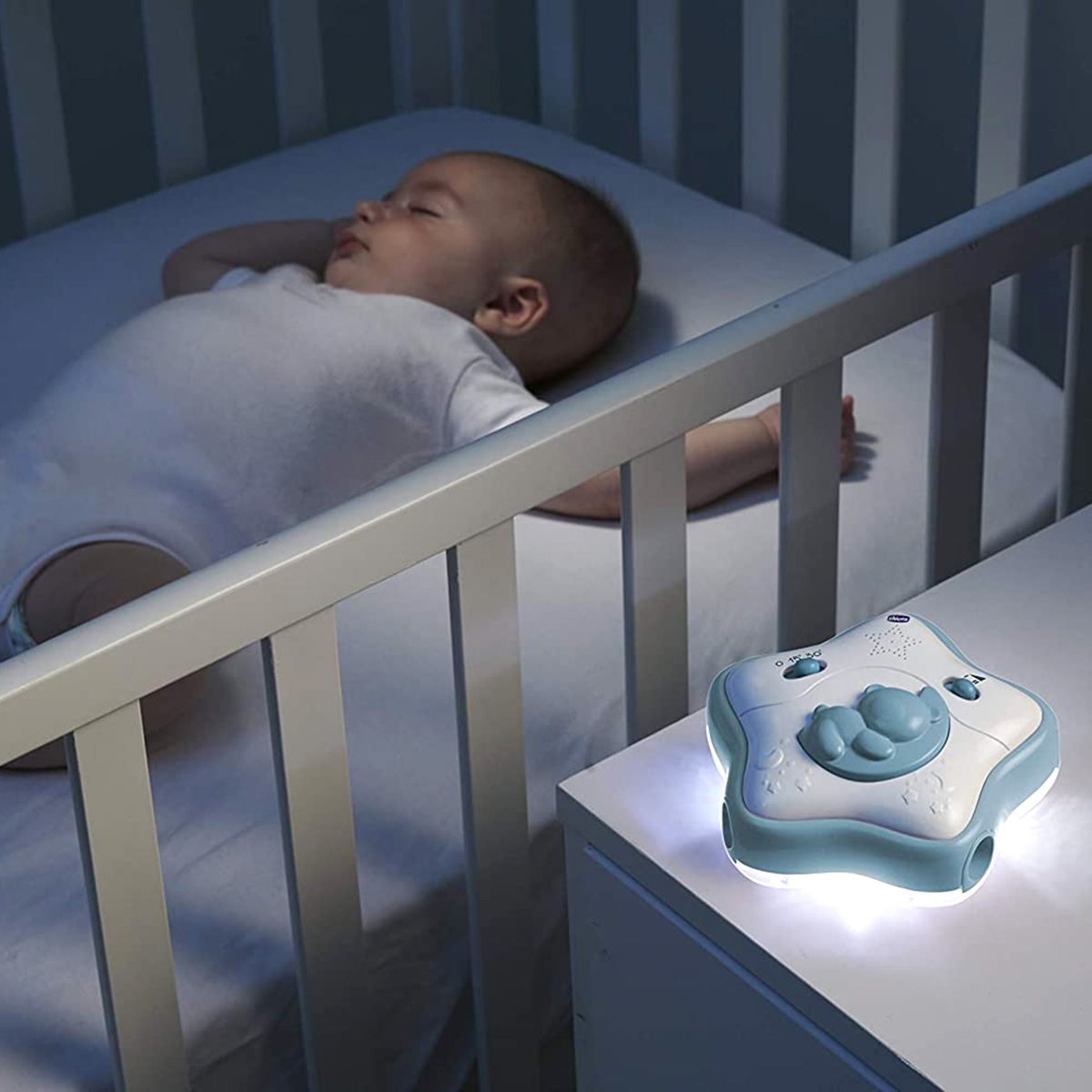 מובייל צ’יקו מוזיקלי/קשת צעצועים קשת בענן – Chicco Rainbow Bed Arch צבע כחול - Blue – תמונה 2