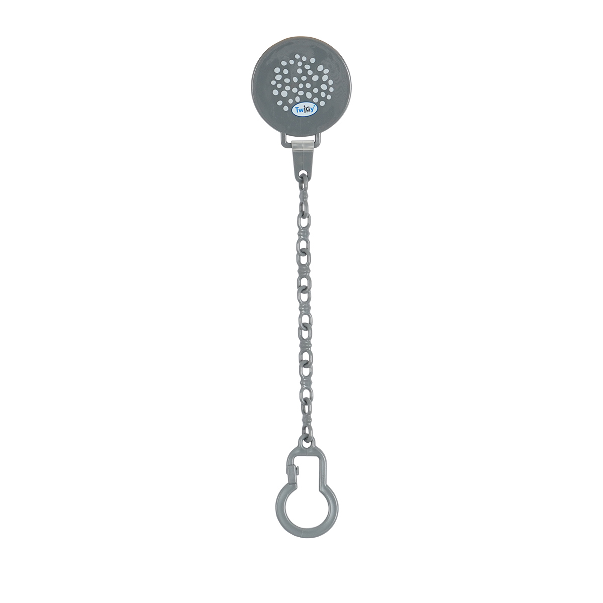 מחזיק מוצץ עם שרשרת טוויגי – Twigy Pacifier Clip with chain צבע אפור - Grey