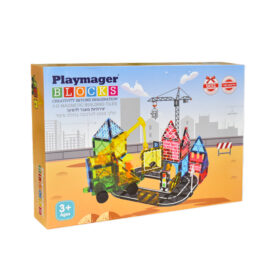 משחק מגנטים אתר בנייה 50 חלקים פליימאגר