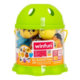סט 10 חיות משחק מגומי לאמבטיה בדלי משחק עם מכסה Winfun