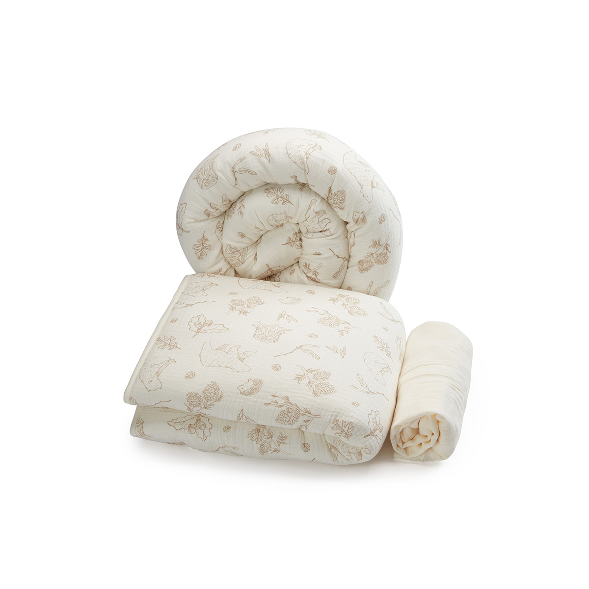 סט מצעים לעריסה עם נחשוש -דובים