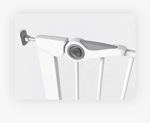 שער בטיחות 'ללא קדיחה' ומנגנון נעילה כפול לפתחים רחבים בגודל 75 עד 96 ס"מ - שחור Bambino king – תמונה 2