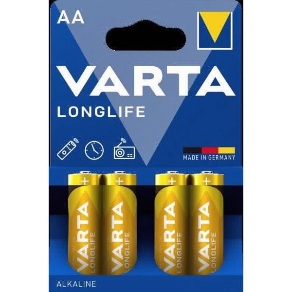 מארז 4 סוללות VARTA LONGLIFE (AA)