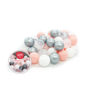 50 כדורים צבעי פסטל ורוד בשק