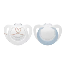 זוג מוצצי סטאר 0-6 חודשים תכלת-לבן NUK