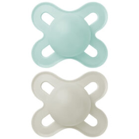 זוג מוצצים סיליקון 0-2 חודשים מאם MAM במגוון צבעים