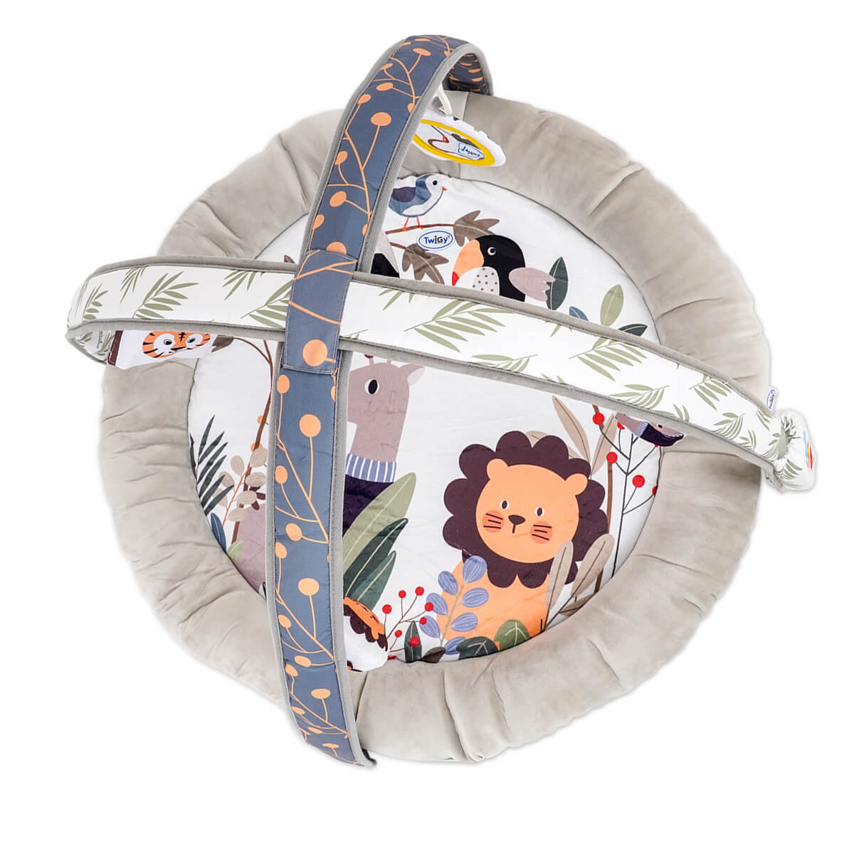 משטח פעילות אוניברסיטה עבה במיוחד טוויגי צבע אפור – משטח פעילות טוויגי – ™Twigy Animals & Smiles – תמונה 3