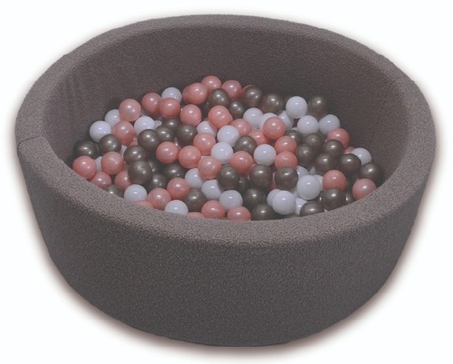 בריכת כדורים פרימיום עם בד בוקלה רך ונעים ו 200 כדורים צבעוניים – תמונה 4