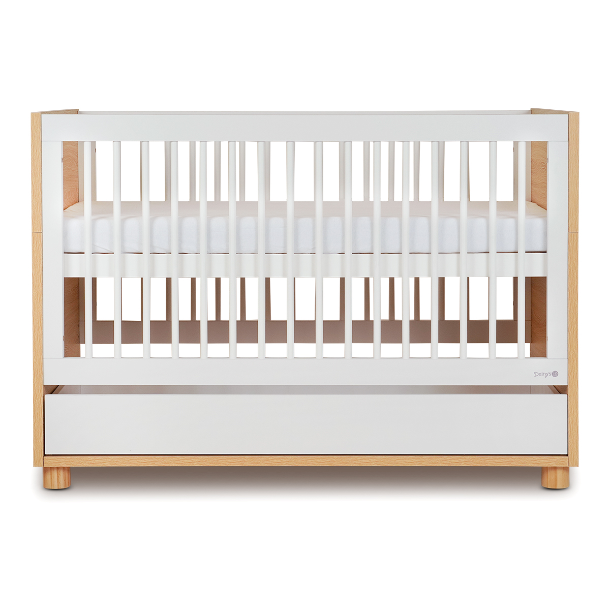 מיטת תינוק דייניז קורי לבן/עץ – Dainy’s Corry™ Baby Bed White/Wood 130×70 cm – תמונה 3