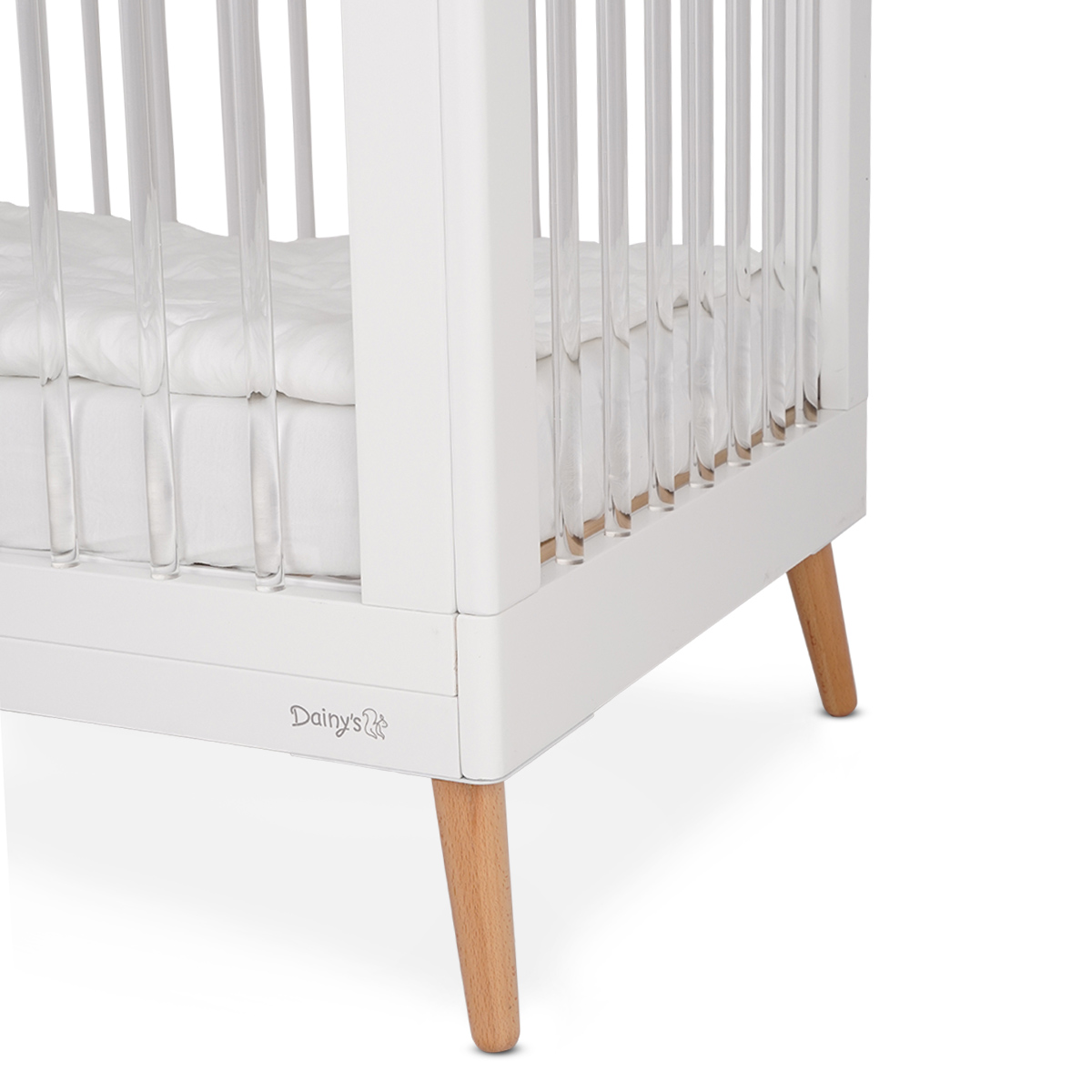מיטת תינוק דייניז הילס לבן/אקריל – Dainy’s Hills™ Baby Bed White/acrylic 120×60 cm – תמונה 2
