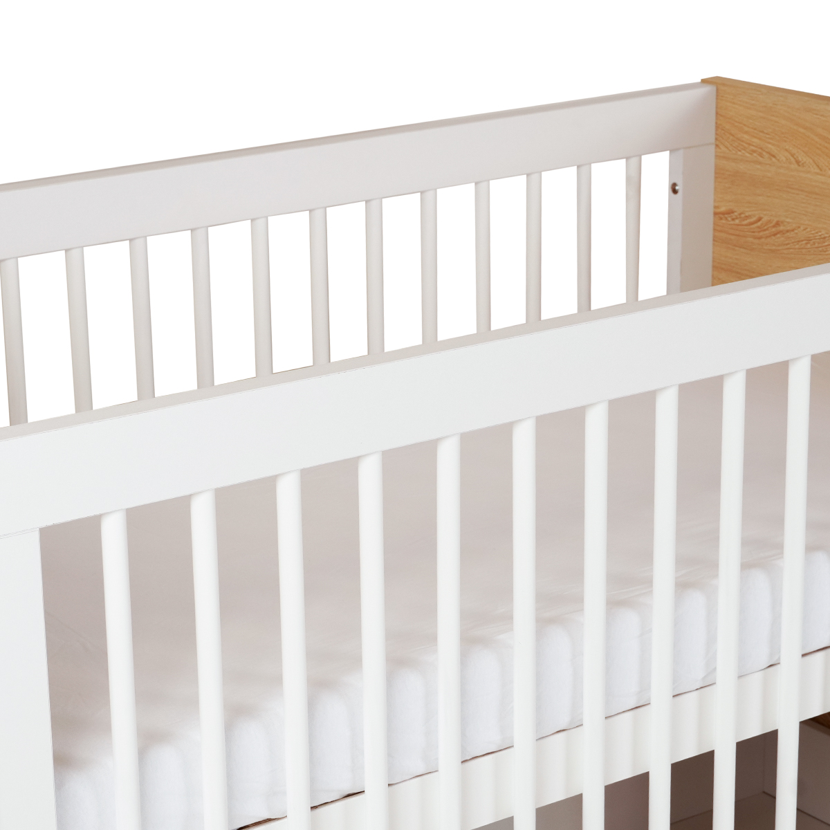 מיטת תינוק דייניז קורי לבן/עץ – Dainy’s Corry™ Baby Bed White/Wood 130×70 cm – תמונה 4