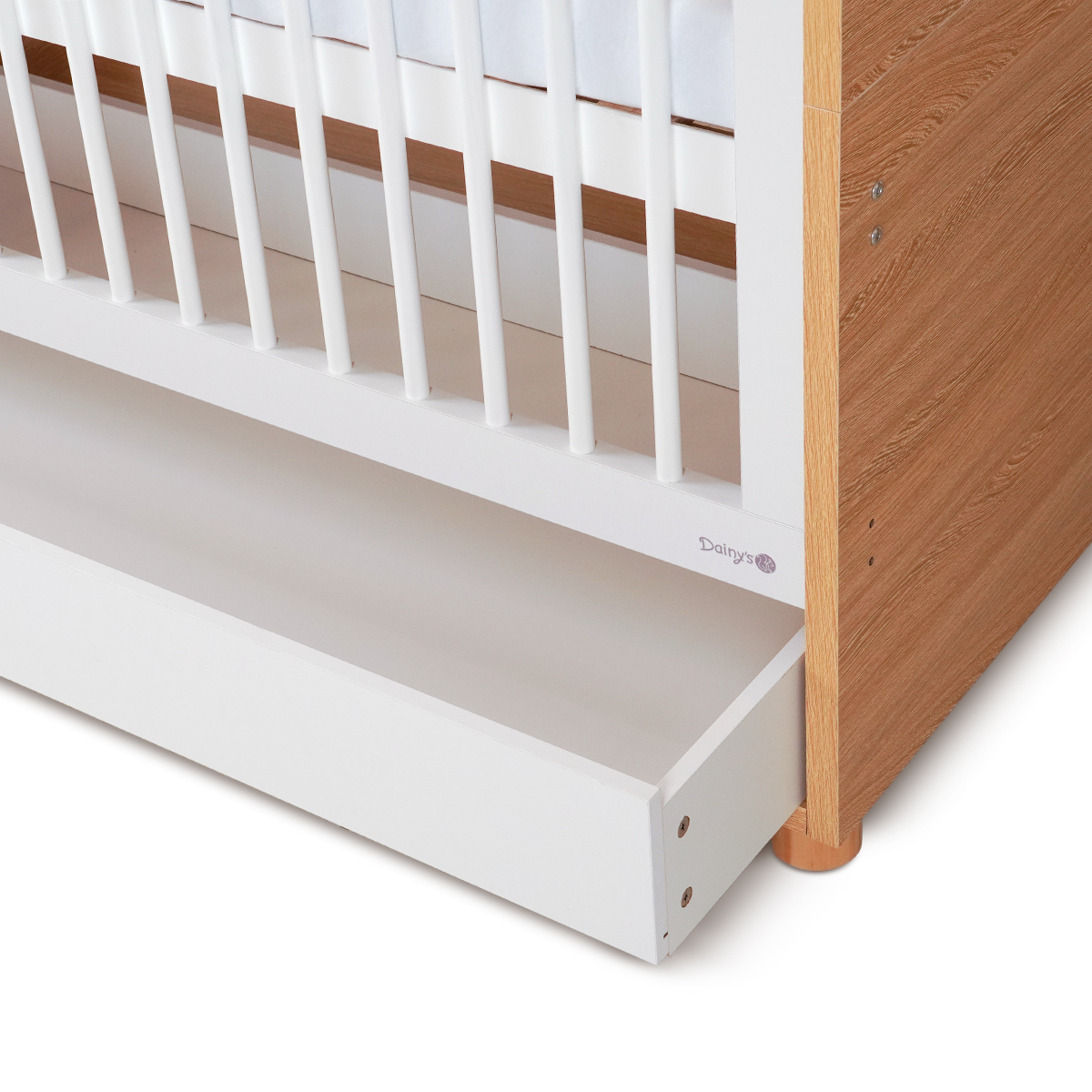 מיטת תינוק דייניז קורי לבן/עץ – Dainy’s Corry™ Baby Bed White/Wood 130×70 cm – תמונה 6