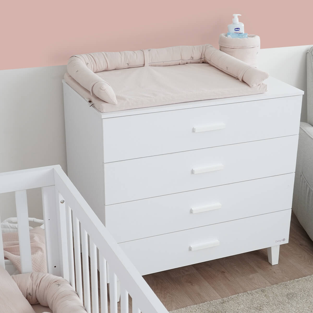 שידת אחסנה דייניז ריין לבן קלאסי – Dainy’s Rain™ Dresser Classic White 100 cm – תמונה 6