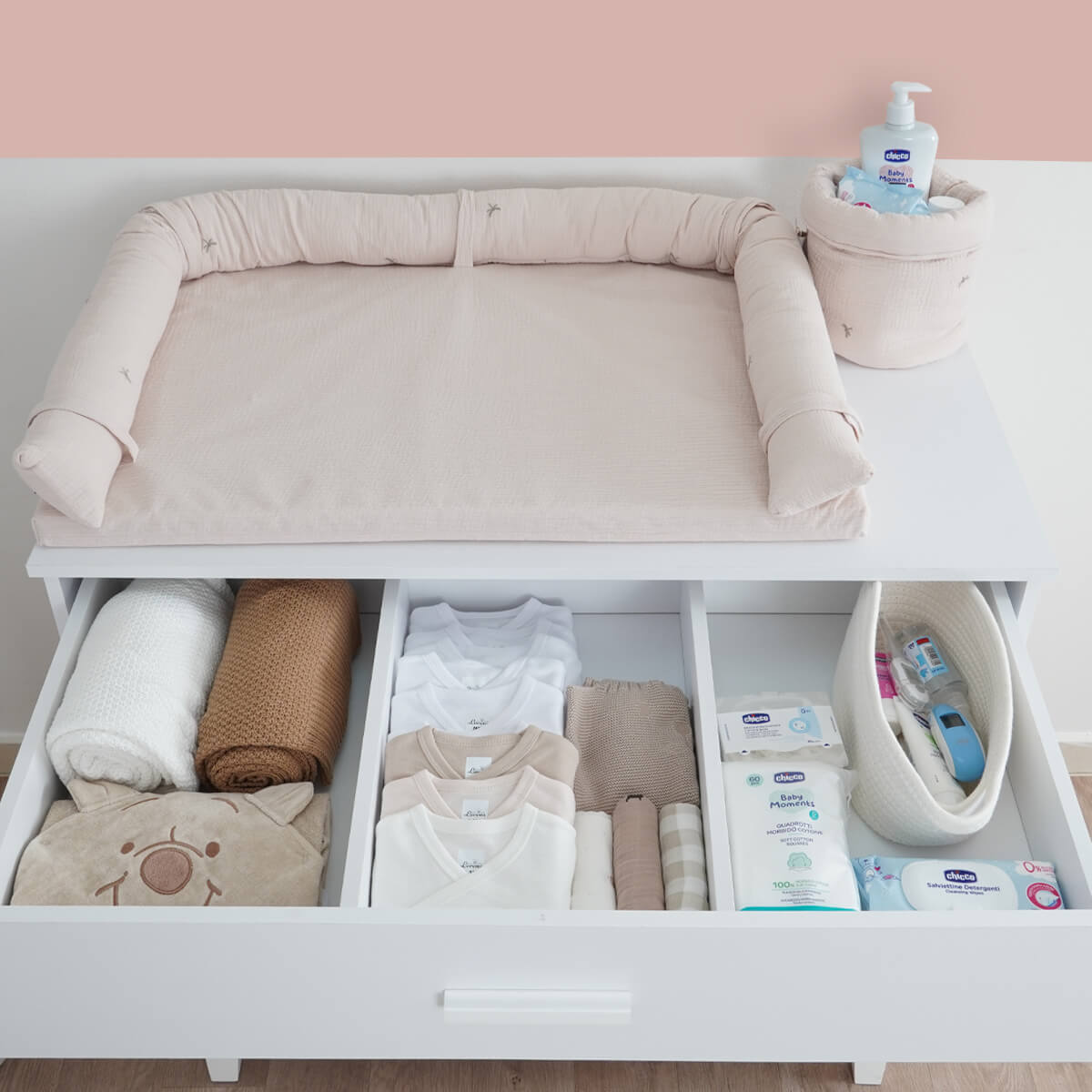 שידת אחסנה דייניז ריין לבן קלאסי – Dainy’s Rain™ Dresser Classic White 100 cm – תמונה 7