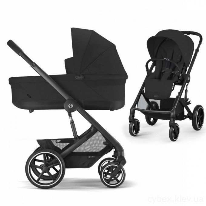 עגלת תינוק משולבת סייבקס באליוס Cybex Balios TS5 טיולון+אמבטיה צבע שחור- Moon Black