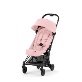 עגלת קויה סייבקס CYBEX Coya שלד שחור ריפוד ורוד